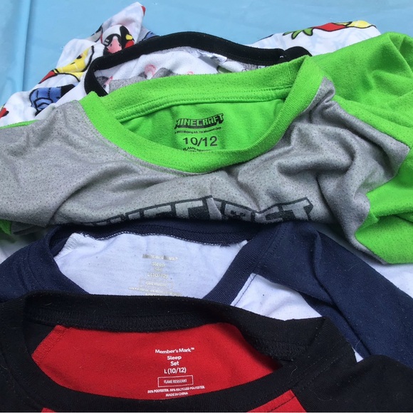 Boy’s 10/12 PJ Tops (3) + One Set Summer PJ’s - Picture 4 of 4